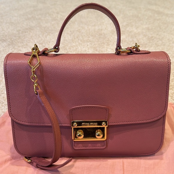 Miu Miu Madras Antico mauve pink crossbody bag - Picture 2 of 11